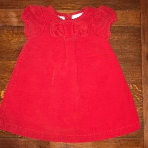Red corduroy 18 month dress